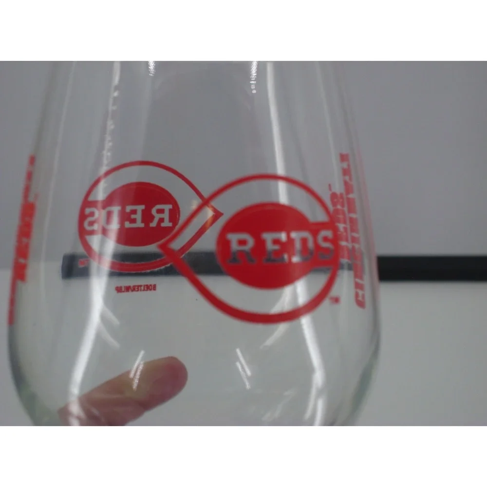 Cincinnati Reds MLB Stemmed Wine‎ Glass Clear Red Logo Baseball Fan Gear